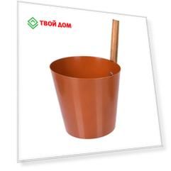Бадья из алюминия Банные штучки 5 л терракотовая