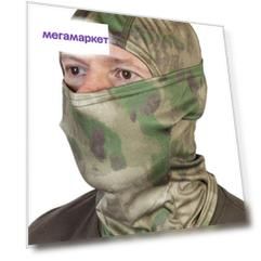 Тактическая балаклава Kamukamu маска-подшлемник цвет камуфляж мох 700765 ONESIZE