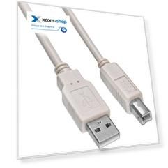 Кабель интерфейсный USB 2.0 Buro USB2.0-AM/BM 1.8м серый