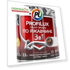Грунт-эмаль Profilux, 3в1, по ржавчине, алкидно-уретановая, белая, 0.9 кг