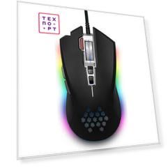 Игровая мышь Hiper Aero A-1 чёрная (USB, 8 кнопок, 6400 dpi, RGB подсветка)