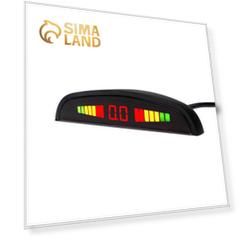 Парковочная система 4 датчика, LED-экран, 12 В, датчик чёрный