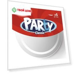 Набор одноразовых тарелок Paclan Party Classic 17 см 6 шт