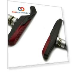Колодки тормозные ZEIT Z-661 для V-brake, резьбовые, 72 мм, чёрно-красные, Z-661
