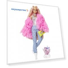 Barbie Экстра Кукла в розовой куртке