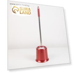 Ёршик для унитаза с подставкой, 14×14×54 см, цвет МИКС