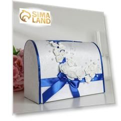 Коробка для денег «Викки», синяя, неразборная