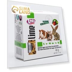 Минеральный камень для грызунов и кроликов LoLo Pets с яблоком 40 гр