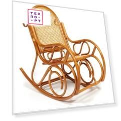 Кресло-качалка разборная TetChair Milano без подушки ротанг top quality Cognac (коньяк)