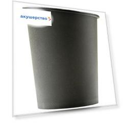 Комус Стакан одноразовый бумажный Total Black 250 мл 75 шт.
