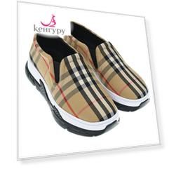 Бежевые слипоны в клетку Burberry