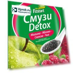 Смузи сухой Fitstart Detox Малина яблоко свекла чиа 20г