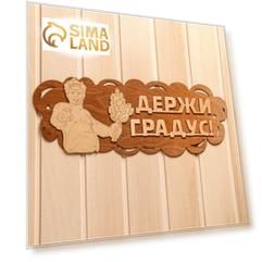 Табличка для бани 46×17.5 см "Держи градус!"
