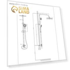 Душевая система RUSH Bella BL4535-113, тропический душ, ручная лейка, хром