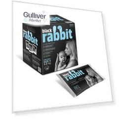 Black Rabbit Подгузники на липучках, 4-8 кг, S, 32 шт