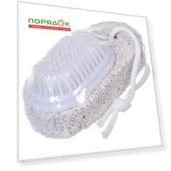 Пемза со щеткой, 9.5 см, Aqwin, T2020-2535