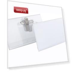 Бейдж Durable 54x90mm горизонтальный булавка+зажим ПВХ Transparent 8101-19 (1шт)