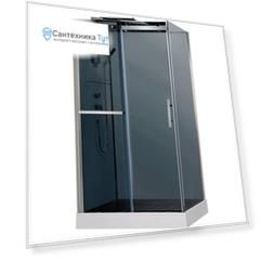 Душевая кабина 120x80, профиль Хром, задние стенки Белые