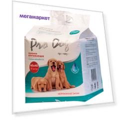 Пеленки для кошек и собак одноразовые Pro Dog Премиум с клеевыми уголками 60 x 40 см 50 шт
