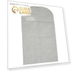 Чехол для одежды с окном 60×140 см, спанбонд, цвет серый