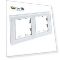 ATN330102 Рамка двойная Schneider Electric Atlasdesign Nature, матовое белое стекло