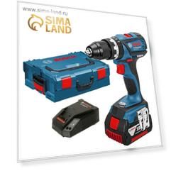Аккумуляторная ударная дрель-шуруповерт Bosch GSB 18 V-EC (06019E9104), 18В, 2х5Ач