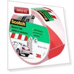 Лента сигнальная 3M 4705 50mm x 33m White-Red 7100181226