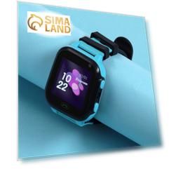 Детские смарт-часы AM-15, 1.44", SIM, 2G, камера, голубые