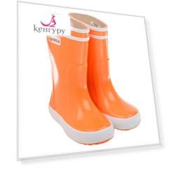 Оранжевые резиновые сапоги AIGLE детские
