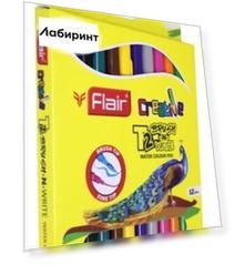 Фломастеры двусторонние "CREATIVE", акварельные, 12 цветов (FA 8018)