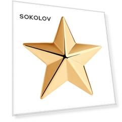 Золотая звезда на погоны SOKOLOV