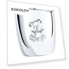 Серебряный стаканчик «Мишутка»