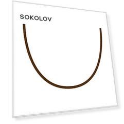 Каучуковый шнурок с серебряным замком SOKOLOV