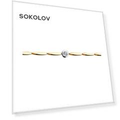 Браслет SOKOLOV из комбинированного золота с бриллиантом