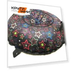 Санки надувные 80 см. "Ватрушка Принт "Звезды на черном" (КСНВ801)