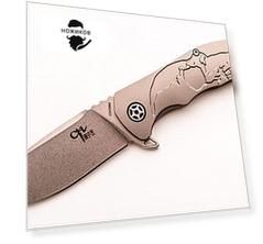 Складной нож CH3504 Limited Edition , сталь S35VN, Серый Череп
