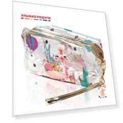 Косметичка Ameli прозрачная , с рисунками
