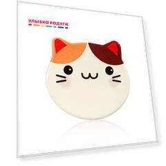 Зеркало Ameli " Котик " карманное , 2-стороннее 7,5*6,5см