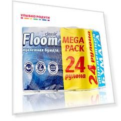 Туалетная бумага Floom 2х-слойная 24шт