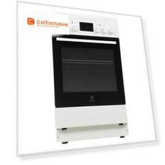 Электрическая плита Electrolux RKR520200W, стеклокерамика, без крышки, белый/черный