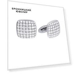 Запонки из золота AAT-4073_ZP_WG