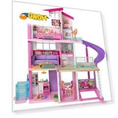 Barbie Дом Мечты трехэтажный с лифтом, бассейном, горкой и мебелью