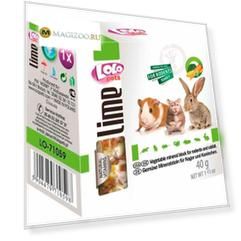 Lolo Pets Lime минеральный камень для грызунов и кроликов с овощами 40 гр (1 шт)