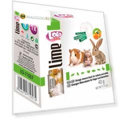 Lolo Pets Lime минеральный камень для грызунов и кроликов с апельсином 40 гр (1 шт)