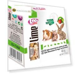 Lolo Pets Lime минеральный камень для грызунов и кроликов с яблоком 40 гр (1 шт)