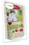 Berkley Fricassee №4 Adult Turkey & Lamb / Паучи Беркли для кошек Индейка с Ягненком кусочки в Желе (цена за упаковку)