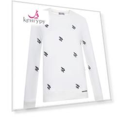 Белый джемпер с вышивкой "клевер" Red Valentino