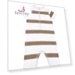 Белый песочник в фирменную полоску Burberry
