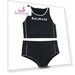 Черный раздельный купальник Balmain