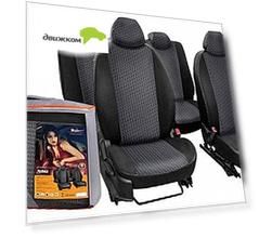 Чехлы SKODA Octavia А5 (04-09 г.) Airline Лима жаккард-кожзам черные